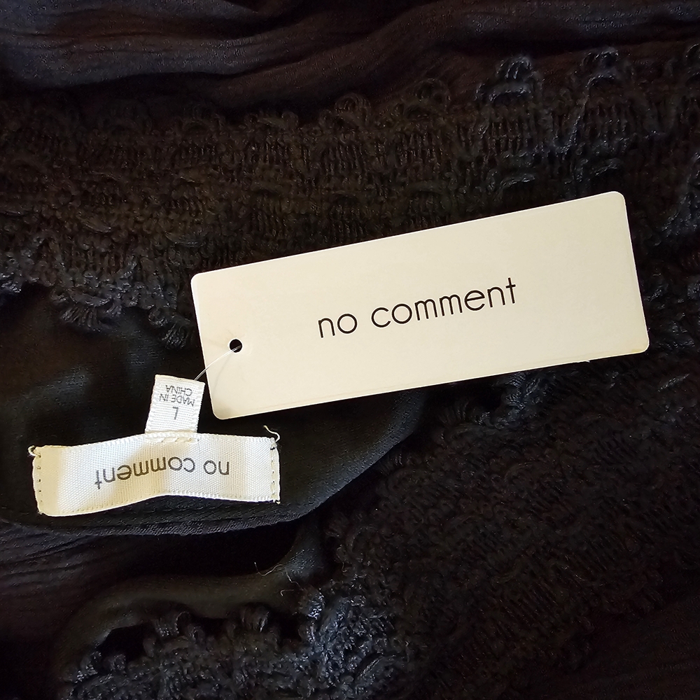 No Coment Bohemian Black Sleeveless Tiered Dress NWT - Picture 8 of 12